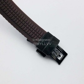 Patek Philippe Pff Factory Dcl Case Rubber Strap Watch Coffee