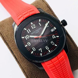 Patek Philippe Pff Factory Dcl Case Rubber Strap Watch Red
