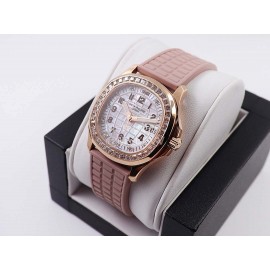 Patek Philippe Aquanaut New Diamond Rubber Strap Watch For Women