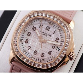 Patek Philippe Aquanaut New Diamond Rubber Strap Watch For Women