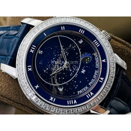 Patek Philippe Pff Factory Navy Leather Strap 42mm Dial Watch