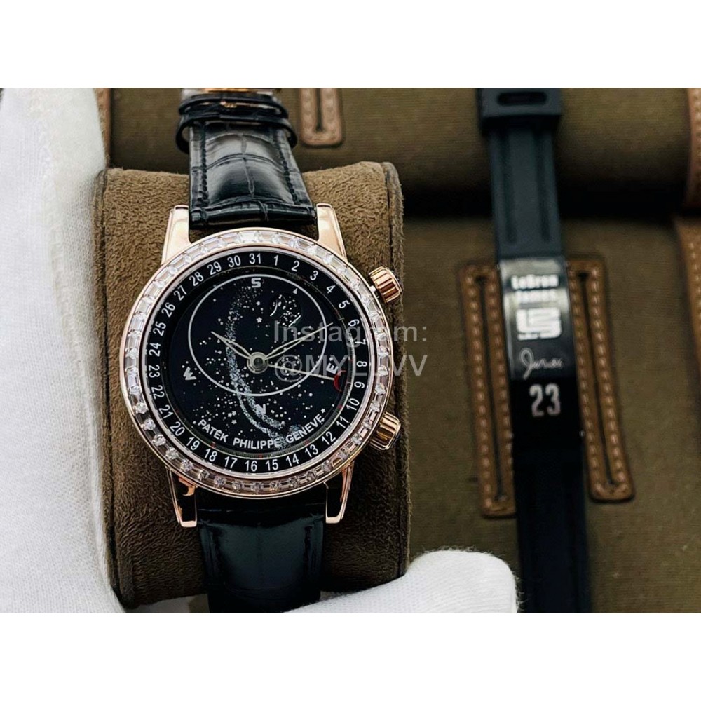 Patek Philippe Pff Factory Diamond Leather Strap 42mm Dial Watch