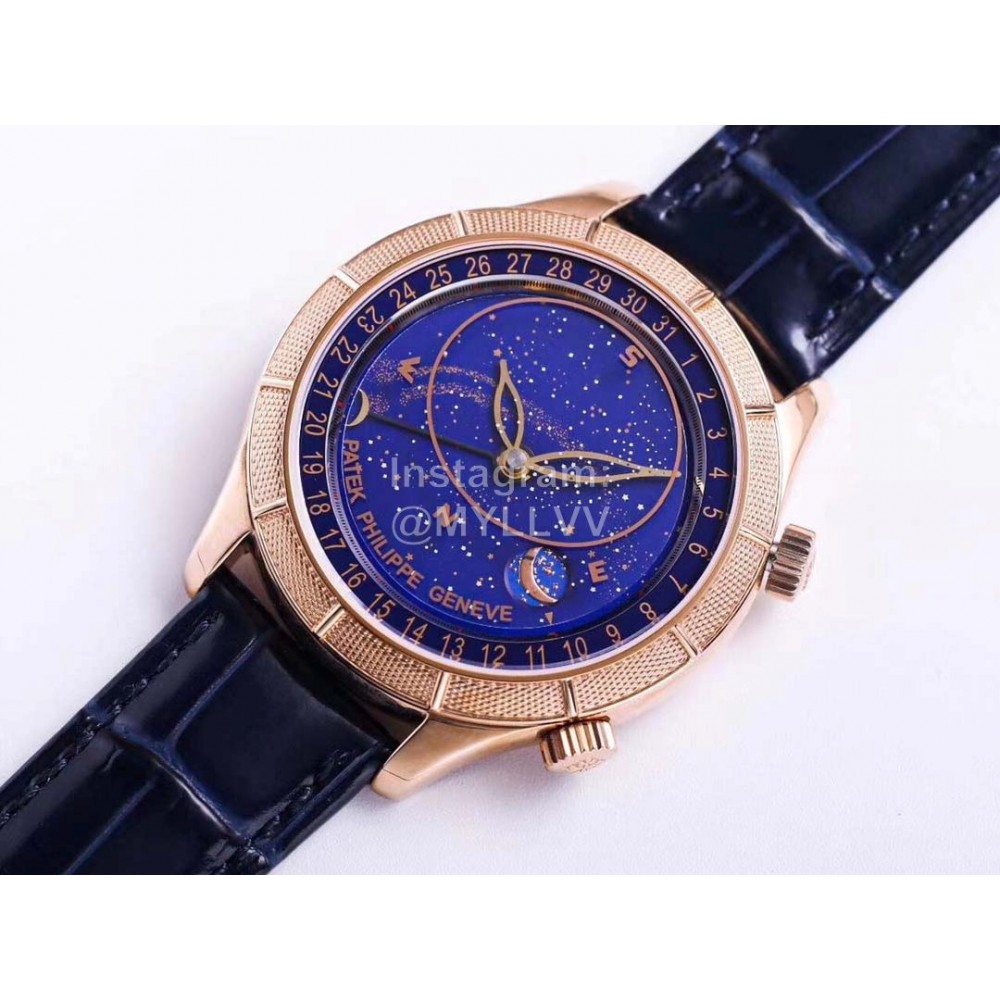 Patek Philippe 42mm Dial Multifunctional Watch Dark Blue
