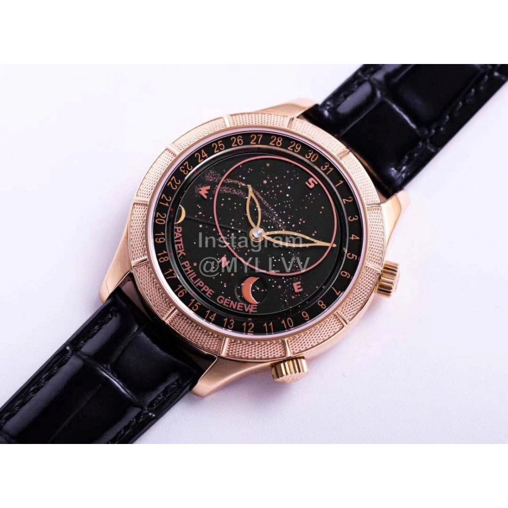 Patek Philippe 42mm Dial Multifunctional Watch Black