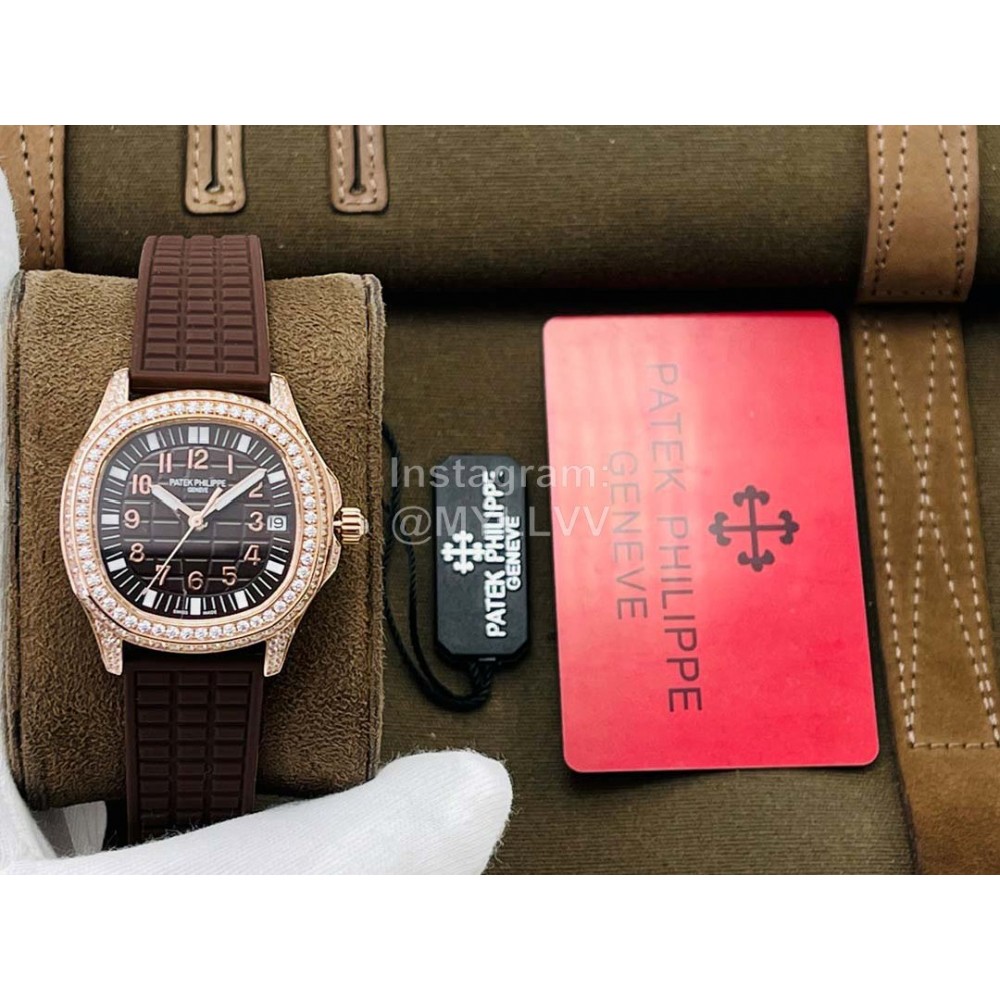 Patek Philippe Pff Factory Aquanaut Diamond Watch Brown