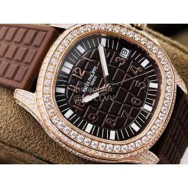 Patek Philippe Pff Factory Aquanaut Diamond Watch Brown