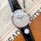 Patek Philippe Leather Strap 37mm Dial Watch Silver