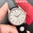 Patek Philippe Leather Strap 37mm Dial Watch Silver