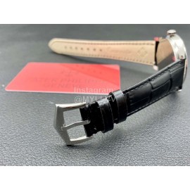 Patek Philippe Leather Strap 37mm Dial Watch Silver