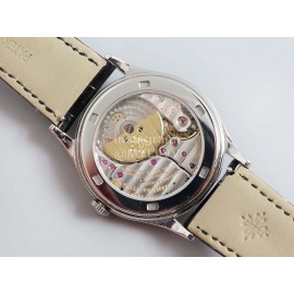 Patek Philippe Fashion Calatrava Round Case Leather Strap Watch