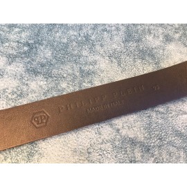 Philipp Plein New Crocodile Leather Belt For Men Wine Red