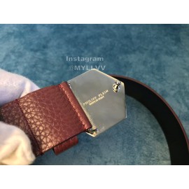 Philipp Plein New Crocodile Leather Belt For Men Wine Red