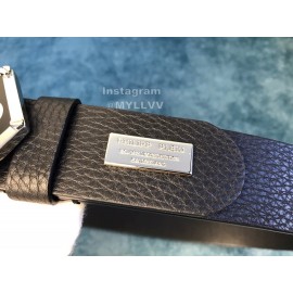 Philipp Plein Fashion Black Leather Pp Buckle Belt For Men