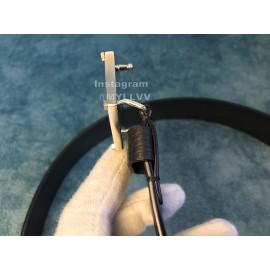 Philipp Plein Fashion Black Leather Pp Buckle Belt For Men