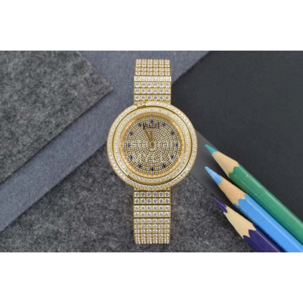 Piaget Possession Sapphire Crystal Glass Gold Watch