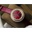Piaget An Factory Diamond Case Leather Strap Watch Wine Red