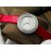 Piaget An Factory Diamond Case Leather Strap Watch Red