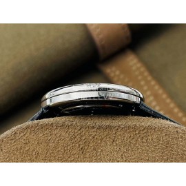 Piaget An Factory 34mm Dial Leather Strap Watch Black