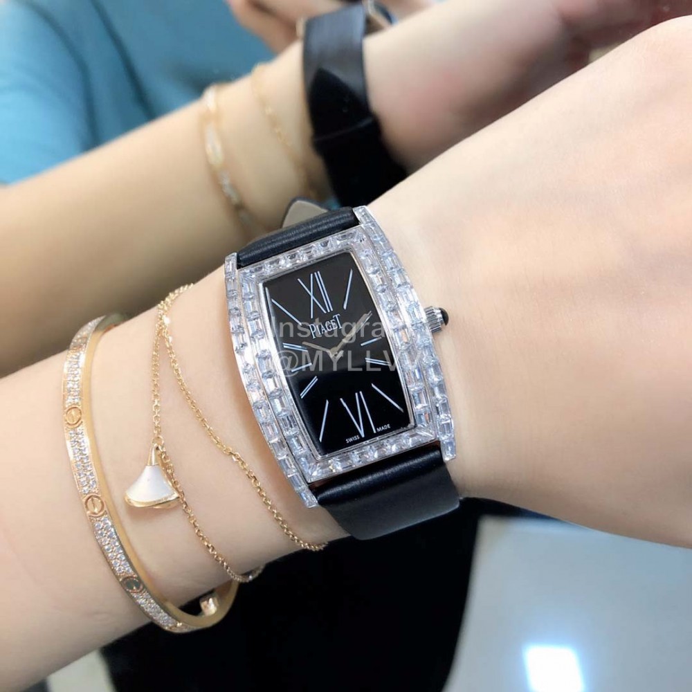 Piaget Limelight Square Diamond Sapphire Crystal Glass Watch