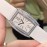 Piaget Limelight Sapphire Crystal Glass Square Diamond White Strap Watch