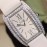 Piaget Limelight Sapphire Crystal Glass Square Diamond White Strap Watch