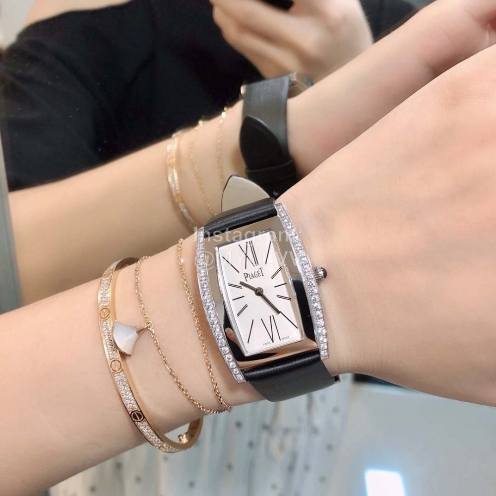 Piaget Limelight Sapphire Crystal Glass Square Diamond Watch