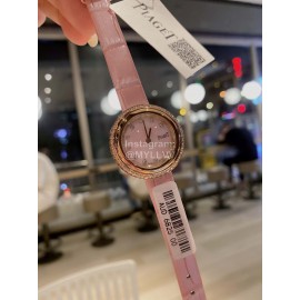 Piaget Possession Sapphire Crystal Glass Pink Strap Quartz Watch 