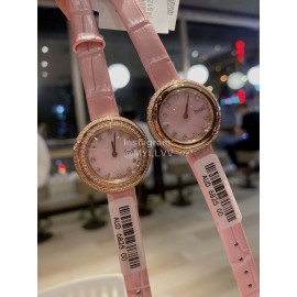 Piaget Possession Sapphire Crystal Glass Pink Strap Quartz Watch 