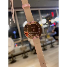 Piaget Possession Sapphire Crystal Glass Pink Strap Quartz Watch 