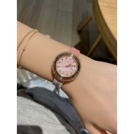 Piaget Possession Sapphire Crystal Glass Pink Strap Quartz Watch 