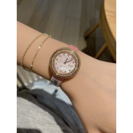 Piaget Possession Sapphire Crystal Glass Pink Strap Quartz Watch 