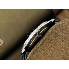 Piaget Pg Factory 38mm Dial Leather Strap Watch Silver