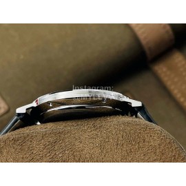 Piaget Pg Factory 38mm Dial Leather Strap Watch Silver