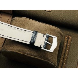 Piaget Pg Factory 38mm Dial Leather Strap Watch Silver