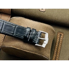 Piaget Pg Factory 38mm Dial Leather Strap Watch Silver