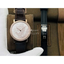 Piaget Pg Factory 38mm Dial Leather Strap Watch