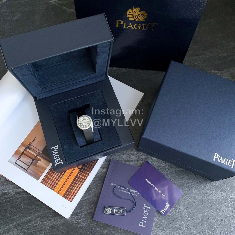 Piaget Limelight Gala 26mm Dial Leather Strap Watch Black