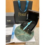 Piaget 316l Refined Steel 34mm Dial Watch Blue
