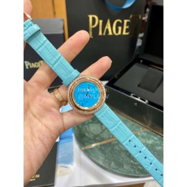 Piaget 316l Refined Steel 34mm Dial Watch Blue