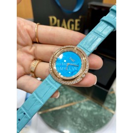 Piaget 316l Refined Steel 34mm Dial Watch Blue