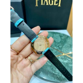 Piaget 316l Refined Steel 34mm Dial Watch Blue