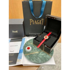 Piaget 316l Refined Steel 34mm Dial Watch Red