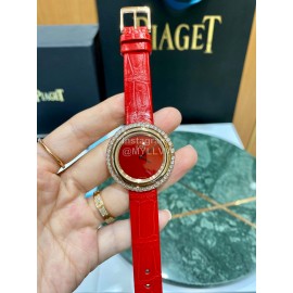 Piaget 316l Refined Steel 34mm Dial Watch Red