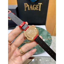 Piaget 316l Refined Steel 34mm Dial Watch Red