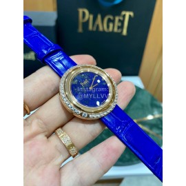 Piaget 316l Refined Steel 34mm Dial Watch Dark Blue