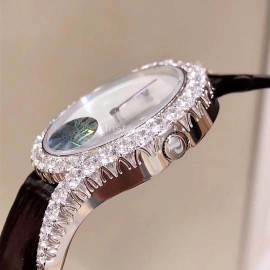 Piaget Limelight Gala Diamond Leather Strap Watch Black