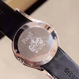 Piaget Limelight Gala Diamond Leather Strap Watch Black