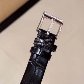 Piaget Limelight Gala Diamond Leather Strap Watch Black