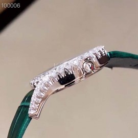 Piaget Limelight Gala Diamond Leather Strap Watch Green