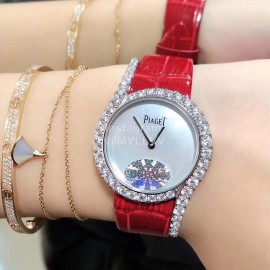 Piaget Limelight Gala Diamond Leather Strap Watch Red